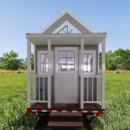 Steel Structure Tiny House on Wheels: EU Standard Modular Homes on Trailer
