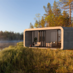 Tiny House Modular Office Cabin with Big Windows Prefab House Apple Cabin