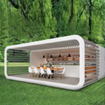 Tiny House Modular Office Cabin with Big Windows Prefab House Apple Cabin