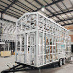 Tiny House Ready to Ship Cabins House Prefabricated Mobile Trailer House on Wheel