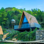 UK Standard Light Gauge Steel Prefabricated Hotel a Frame Triangle House