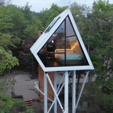 Us Standard Build Modular Hosue Prefabricated Light Steel Frame Structure House Horn Cabin