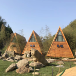 Us Standard Light Steel Prefabricated a Frame Holiday Cabin Customizable Residential Hostel