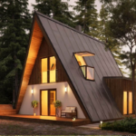 Us Standard Light Steel Prefabricated a Frame Holiday Cabin Customizable Residential Hostel