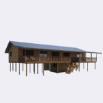 Us Standard Light Steel Prefabricated House Wooden Designed Bungalow Fast Construciton