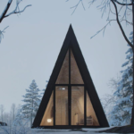 Us Standard Light Steel Prefabricated Houses a Frame Cabin Folding House Modular Holiday House