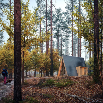 Us Standard Prefabricated Houses Light Gauge Prefab Hotel a Frame Triangle House for Airbnb