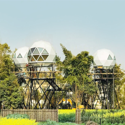 USA Standard Light Steel Structure Prefabricated Hotel Dome Steel-Structure Modular House
