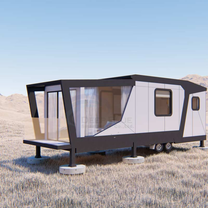 Wholesale Prefab Homes Light Steel Frame Tiny House on Wheels for Camping